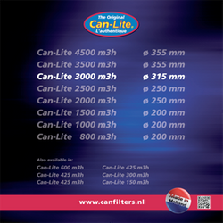CAN Filters LITE 300m3 100/125 mm plastik