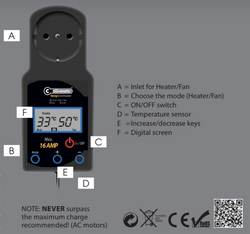 Regulator temperatury z czujnikiem temperatury [16A] Cli-mate TE-16