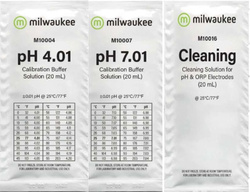 Zestaw fluidów / płynów Milwaukee do pH-metrów (3 x 20 ml)