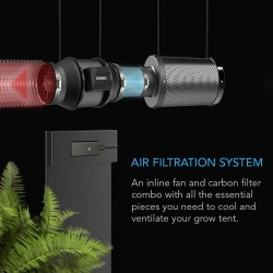 Zestaw wentylacyjny AC Infinity 100 mm – kompletny system filtracji powietrza do namiotów uprawowych