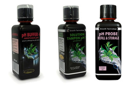 Zestaw płynów / fluidów Growth Technology do pH-metrów 3 x 300 ml