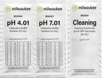 Zestaw fluidów / płynów Milwaukee do pH-metrów (3 x 20 ml)