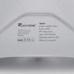 LUCKYGROW X-SERIES 180W (2.6 µmol/J) - lampa LED do upraw roślin