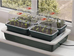 Propagator GARLAND do klonowania / sadzenia - 4 x mini szklarnie z podgrzewaczem 