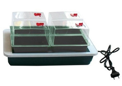 Propagator GARLAND do klonowania / sadzenia - 4 x mini szklarnie z podgrzewaczem 