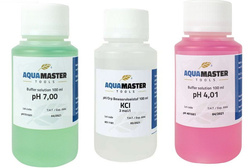 Zestaw płynów / fluidów Aquamaster do pH-metrów 3 x 100 ml 