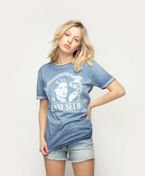 Oil Dyed Logo T-Shirt Denim Blue